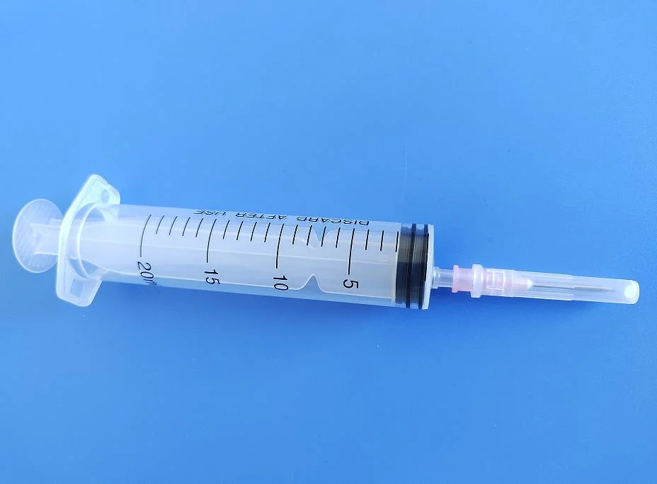 Disposable Veterinary Syringe 20ml with 18gx3/4&quot;, Made of PP